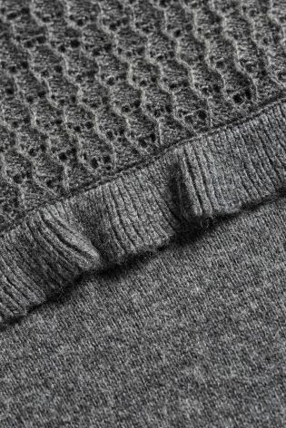Pointelle Ruffle Sweater
